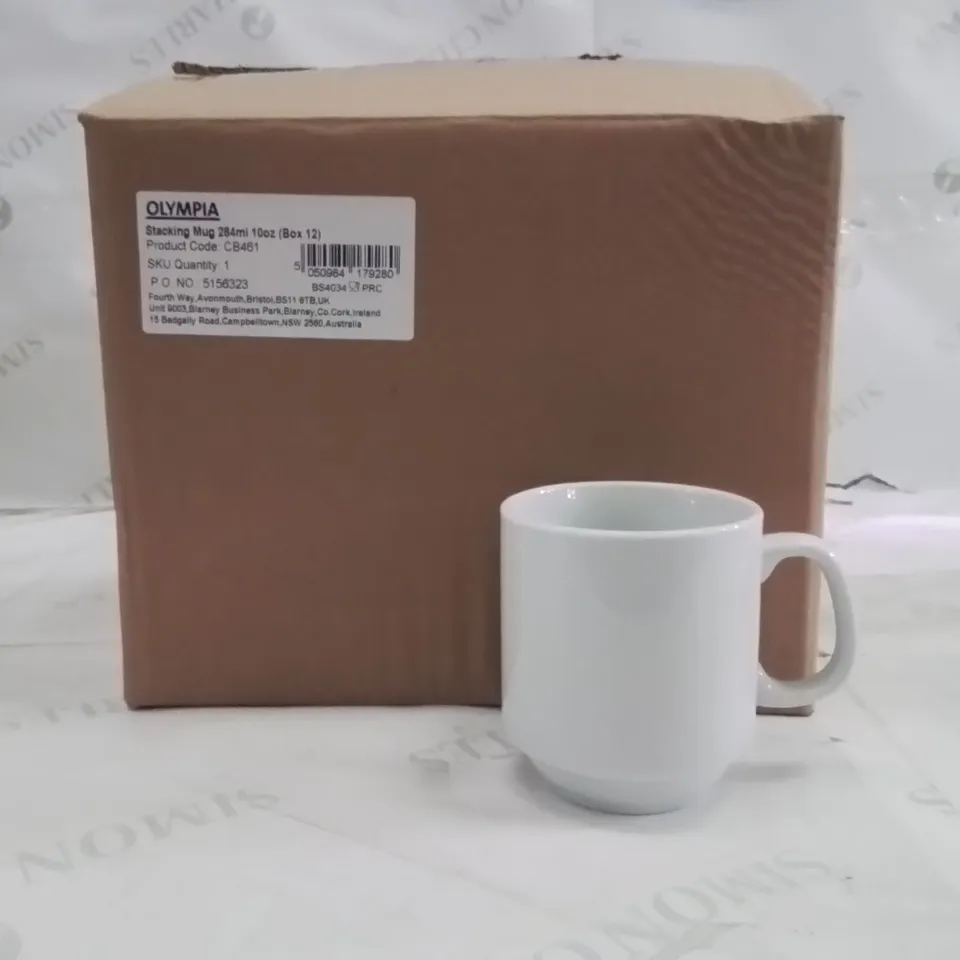 BOXED OLYMPIA COFFEE MUGS APPROXIMATELY 12