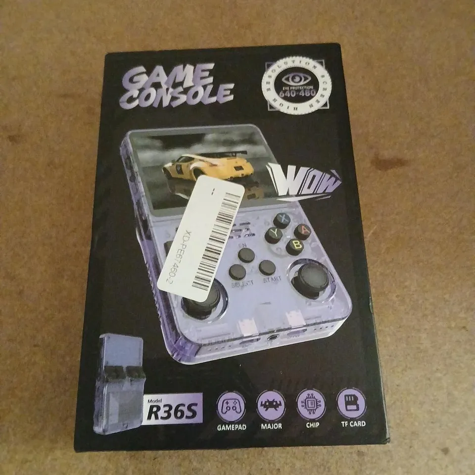 R36S HANDHELD GAME CONSOLE – BOXED