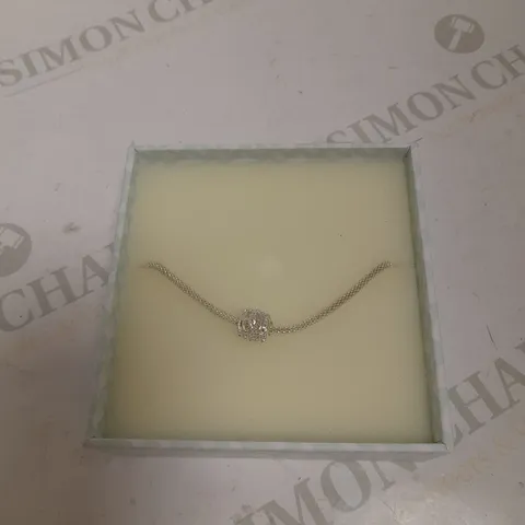 CHAMILIA SILVER PLATE ROPE EFFECT HEART BRACELET 