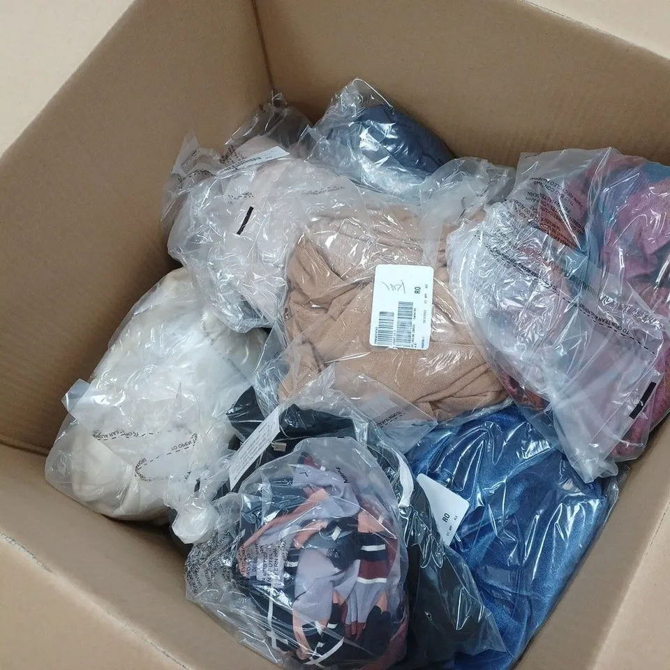 LARGE QUANTITY OF ASSORTED CLOTHING TO INCLUDE SWEATER, JUMPER, TROUSERS, ETC
