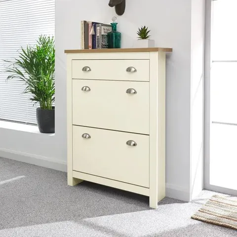 BOXED GFW LANCASTER CREAM SHOE STORAGE (1 BOX)