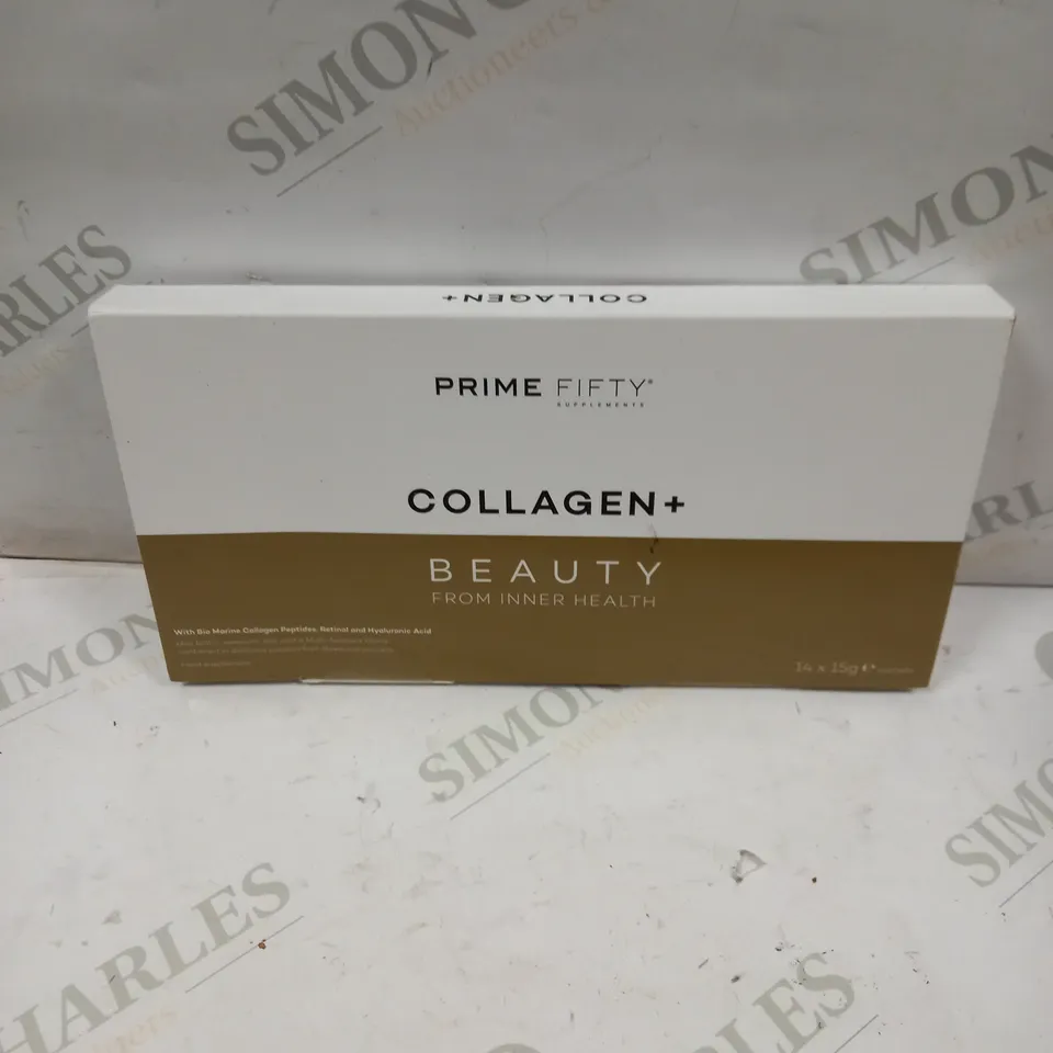 PRIME FIFTY COLLAGEN+ BEAUTY BIO MARINE COLLAGEN PEPTIDE FOOD SUPPLEMENT SACHETS - 14 X 15G