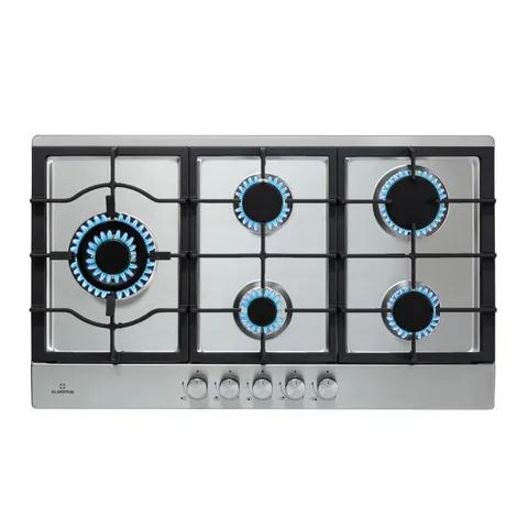 KLARSTEIN GAS HOB 90 CM 5 BURNER RING GLASS CERAMIC GAS COOKER HOB