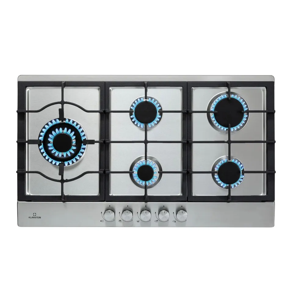 KLARSTEIN GAS HOB 90 CM 5 BURNER RING GLASS CERAMIC GAS COOKER HOB