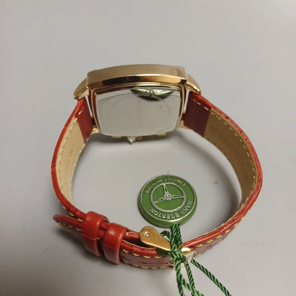 BOXED MANN EGERTON OBSERVER RED DIAL WATCH 