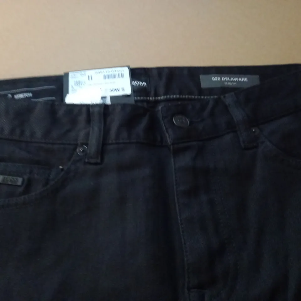 HUGO BOSS SLIM FIT BLACK DELAWARE JEANS - W30 L32