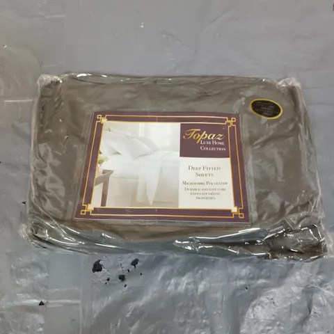 TOPAZ LUXE HOME COLLECTION DEEP FITTED SHEETS - DOUBLE