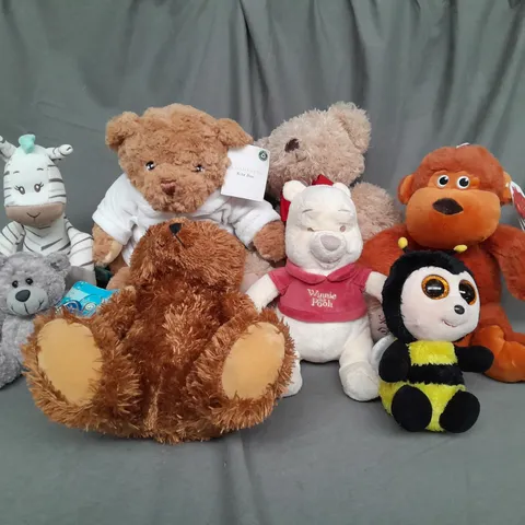 BOX OF ASSORTED PLUSH SOFT TEDDIES