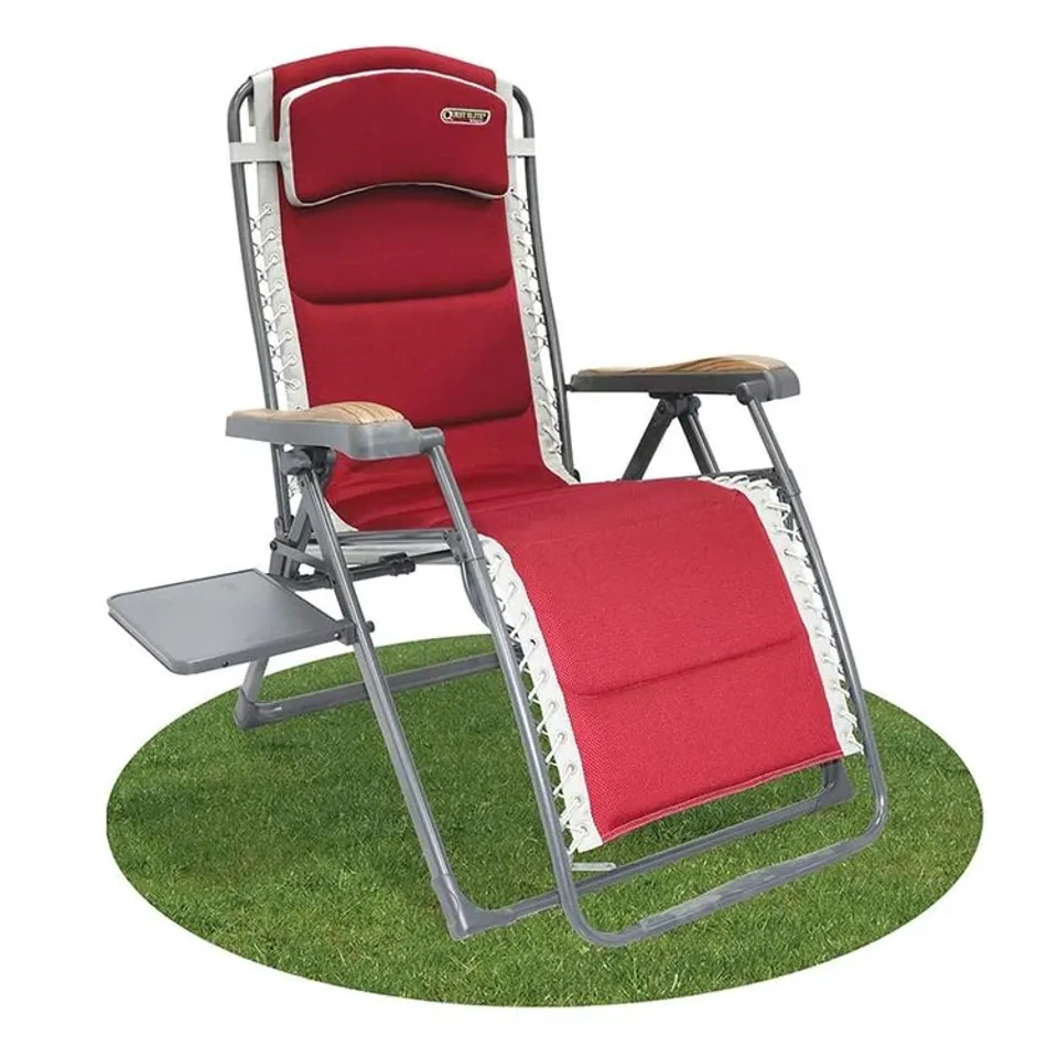 BOXED QUEST LEISURE BORDEAUX PRO RELAX XL CHAIR WITH SIDE TABLE