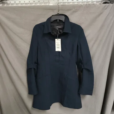 ZARA NAVY COAT – WOMEN’S, SIZE M