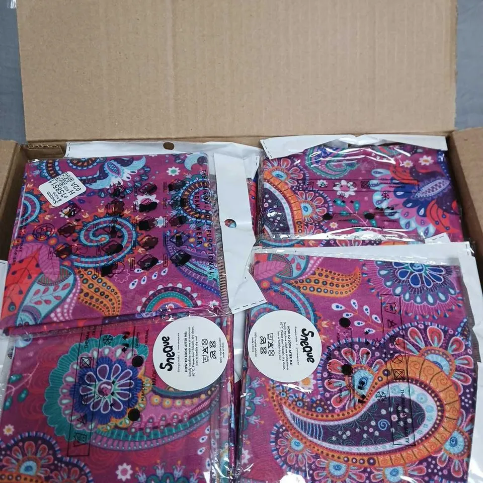 BOX OF APPROXIMATELY 90 THE ORIGINAL MULTIFUNCTIONAL SEAMLESS WEAR - PINK MULTI