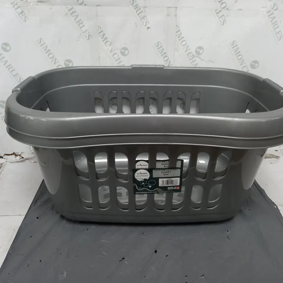 2X WHAM HIPSTER LAUNDRY BASKETS IN GREY 