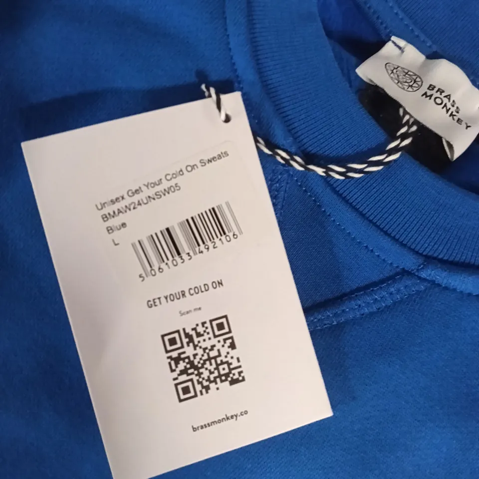 BOX OF BRASS MONKEY SWEATS - CORAL/BLUE SIZE SMALL/LARGE APPROXIMATELY 20
