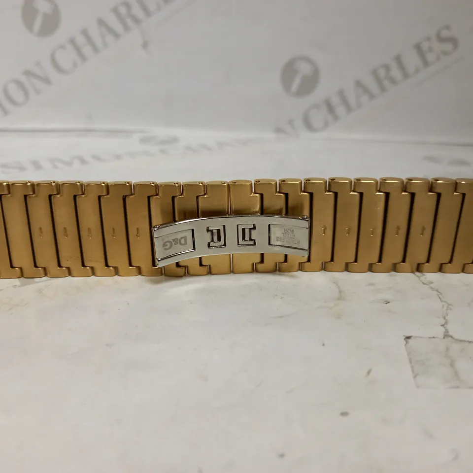 DOLCE & GABBANA STYLE GOLD PLATED BRACELET ROCKABILLY WATCH STRAP