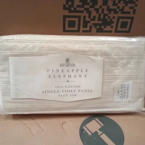 BAGGED PINEAPPLE ELEPHANT SINGLE VOILE PANEL SLOT TOP