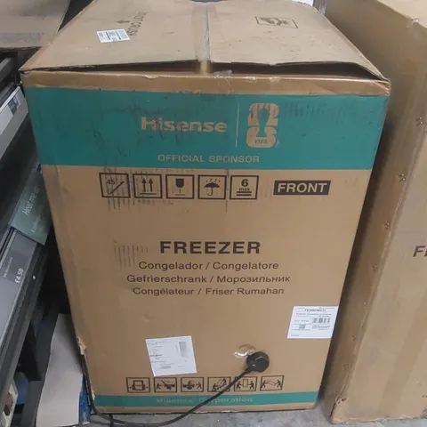 BOXED HISENSE FV105D4BC21 UNDERCOUNTER FREEZER - STAINLESS STEEL LOOK
