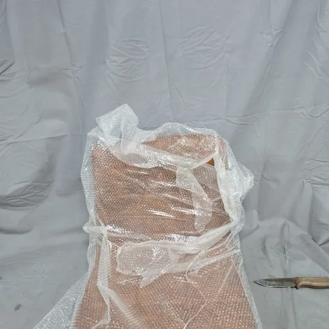 TWO BOXED ORANGE CHAIRS WITH LEGS+BOLTS IN BOX