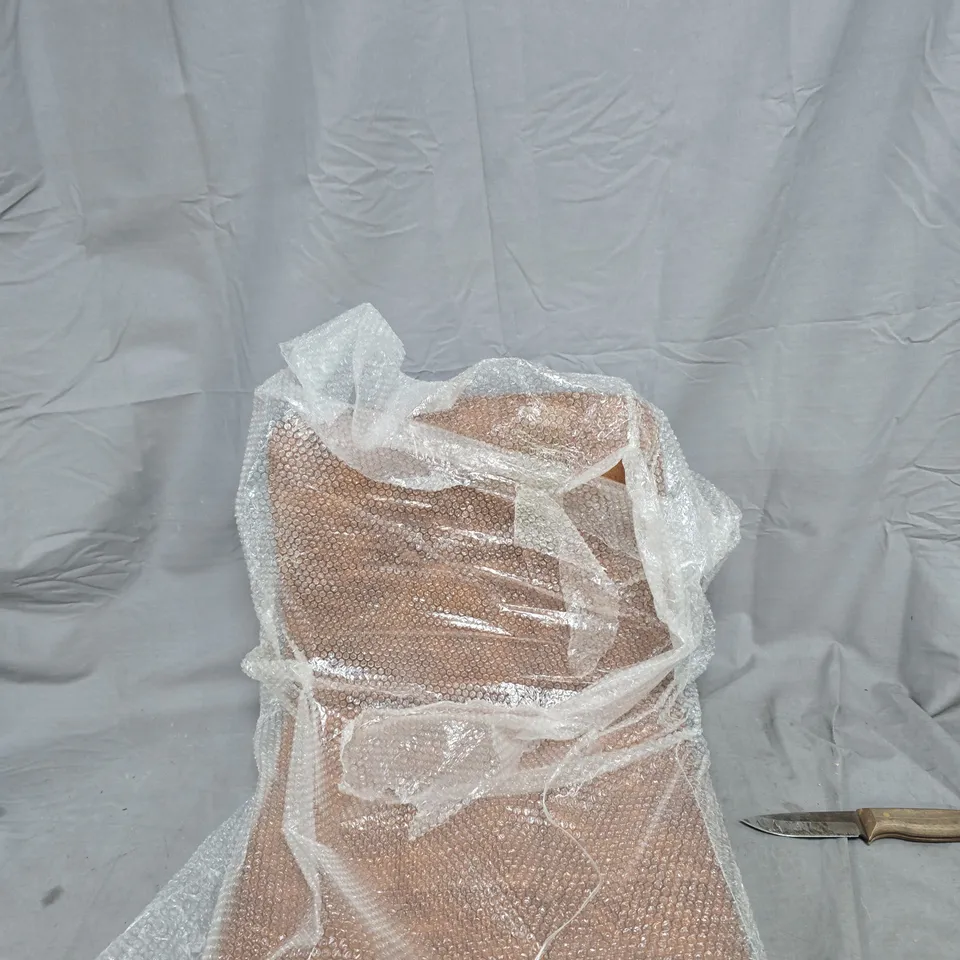 TWO BOXED ORANGE CHAIRS WITH LEGS+BOLTS IN BOX