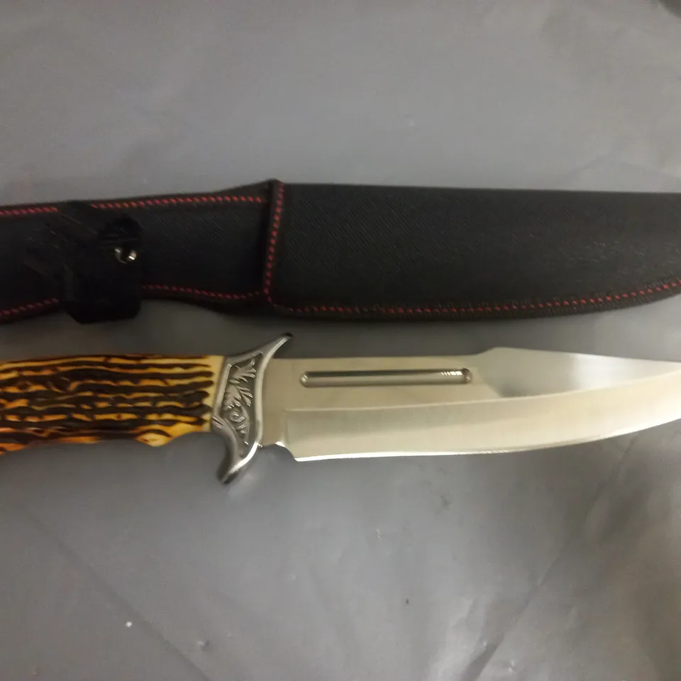 7" survival knife with decorative handle