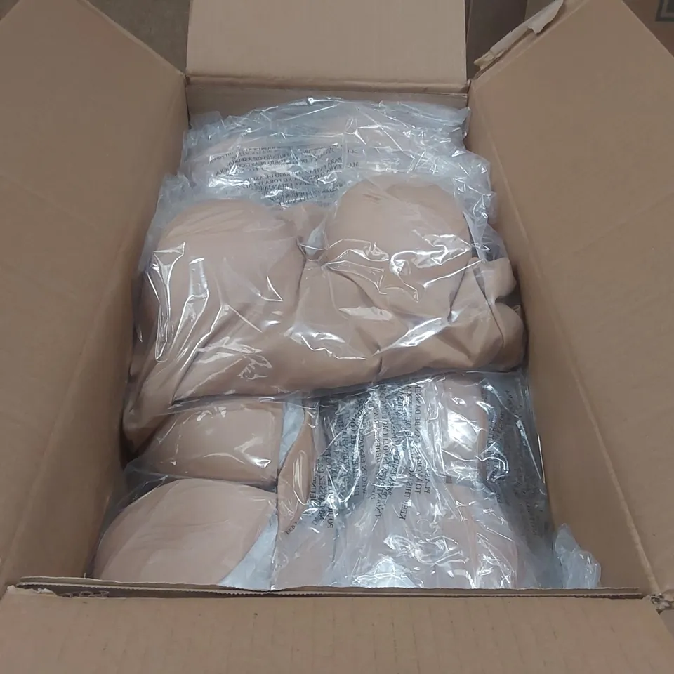 BOX CONTAINING APPROXIMATELY 15x BRAND NEW MAGISCULPT ALMOND BODYSUITS - SIZE 38DD