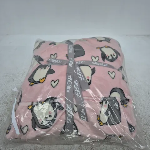 SNUGGZ PENGUIN ORIGINAL HOODED BLANKET – PINK - L