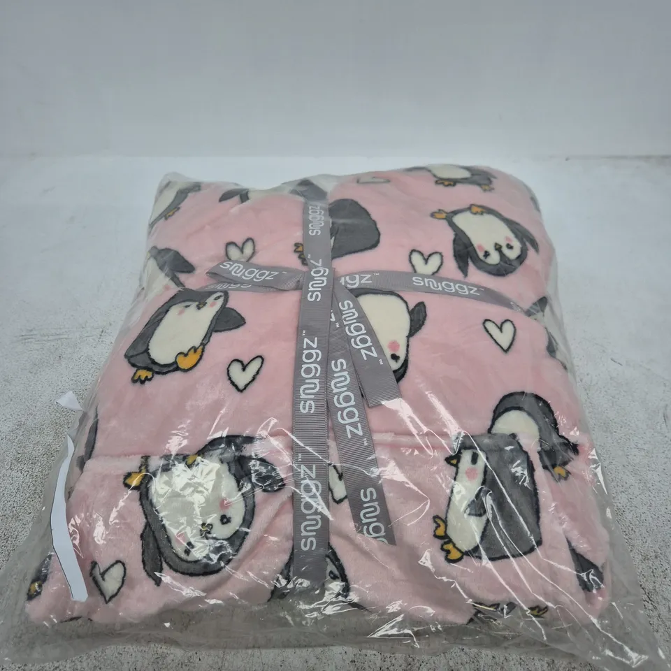 SNUGGZ PENGUIN ORIGINAL HOODED BLANKET – PINK - L
