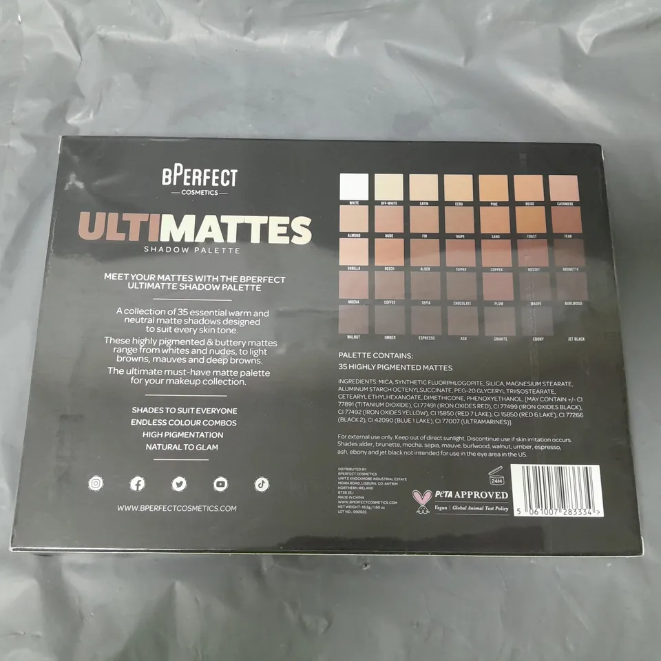 SEALED BPERFECT ULTI MATTES EYESHADOW PALETTE