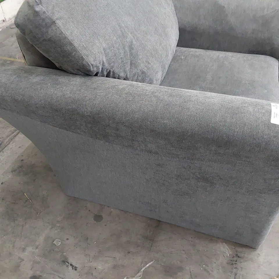 DESIGNER EASY CHAIR GREY FABRIC 