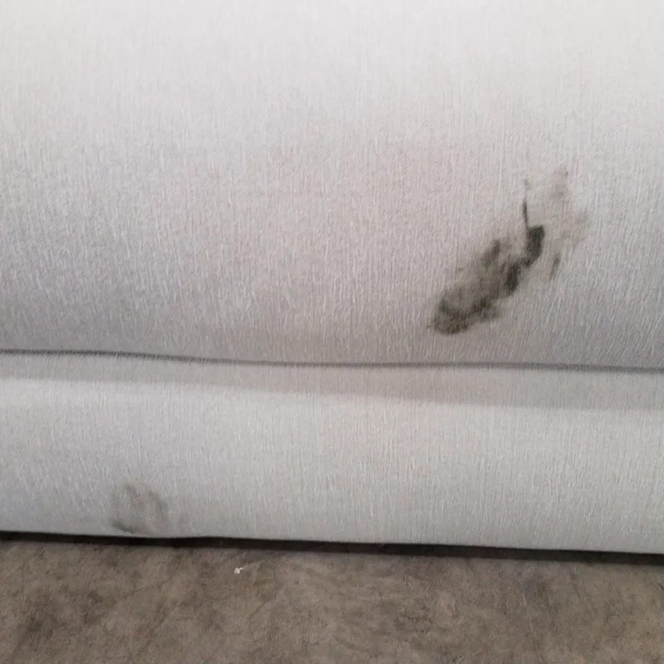 QUALITY DESIGNER MONZO 2 SEATER SOFA - WHITE FABRIC