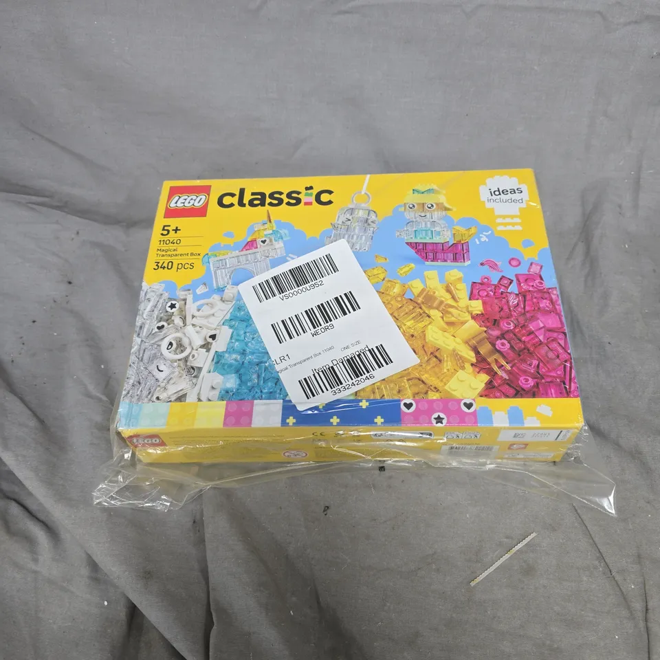LEGO CLASSIC MAGICAL TRANSPARENT BOX 340 PIECES, 11040. 5+