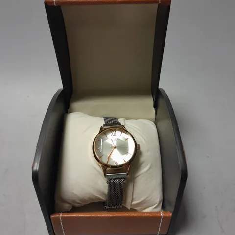 LADIES LA BANUS WATCH – CHAIN LINK METAL STRAP – MAGNETIC CLASP – GIFT BOX