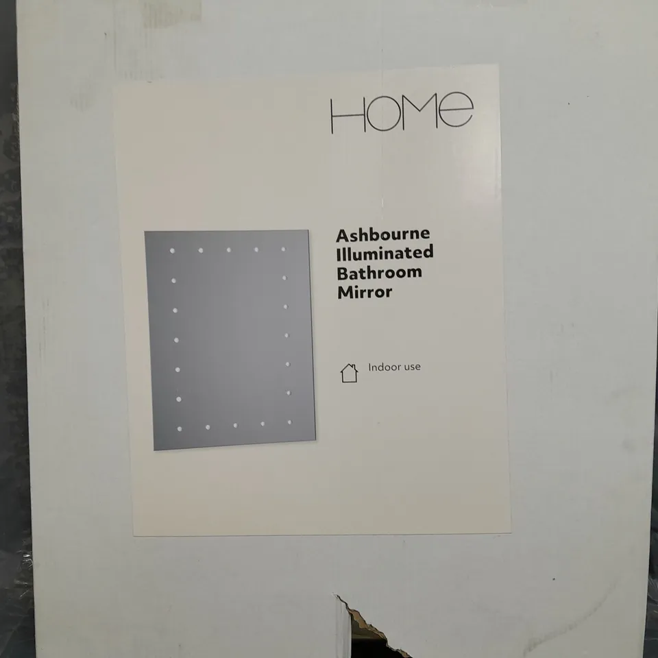 BOXED HOME ASHBOURNE ILLUMINATED BATHROOM MIRROR - COLLECTION ONLY