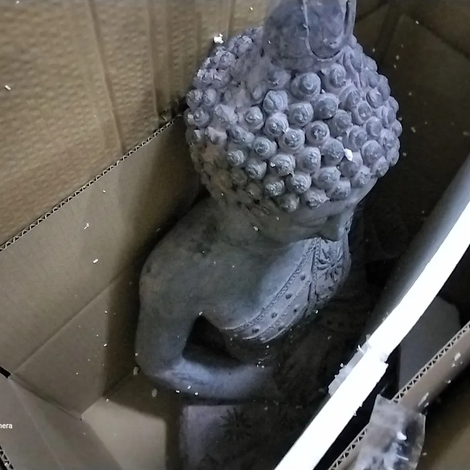 BOXED SIGFRIED SITTING BUDDHA STATUE 
