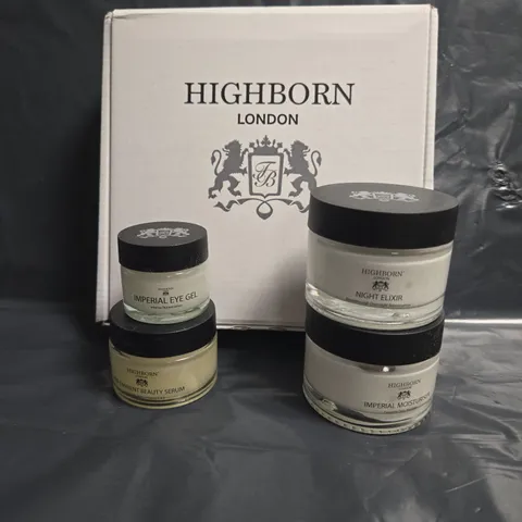 HIGHBORN LONDON 4-PIECE SKIN CARE SET TO INCLUDE IMPERIAL MOISTURISER AND NIGHT ELIXIR