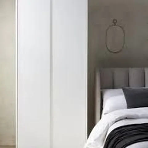 BOXED LISSON 2 DOOR WARDROBE - WHITE (2 BOXES)