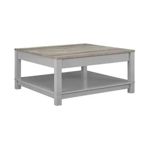 BOXED CARVER COFFEE TABLE GREY
