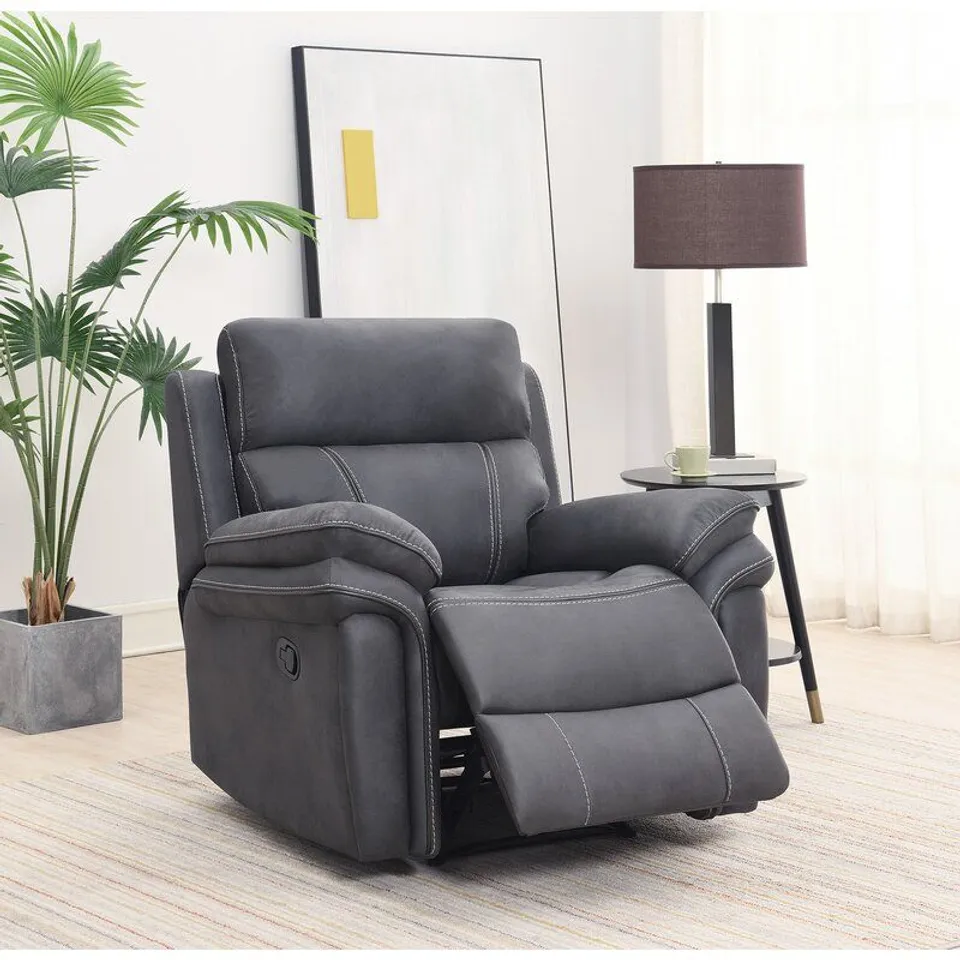 ADALYNN MANUAL RECLINER RICHMOND CHAIR- CHARCOAL 