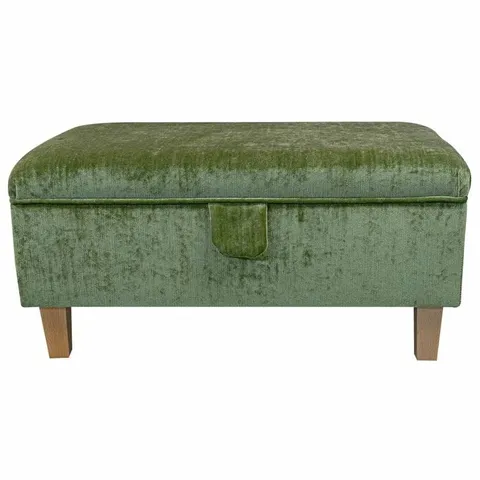 BOXED 70CM WIDE RECTANGLE SOLID COLOUR STORAGE OTTOMAN