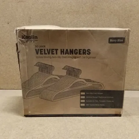 BOXED 50 PACK OF KEPLIN VELVET HANGERS