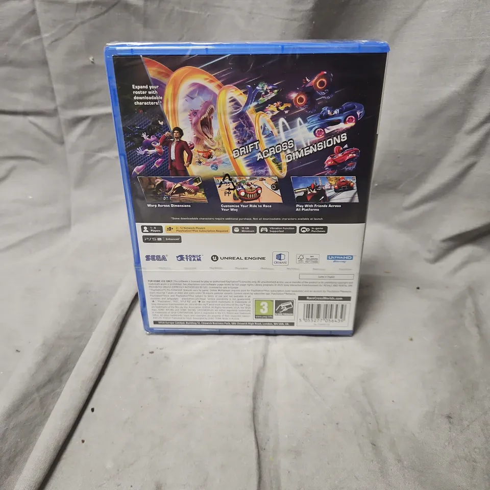 SEALED SONIC RACING ACROSS WORLDS – PS5 GAME CASE (PLAYSTATION 5)
