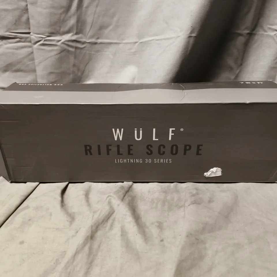 BOXED WULF RIFLE SCOPE LIGHTNING 30 SERIES WITH 30MM SCOPE RINGS