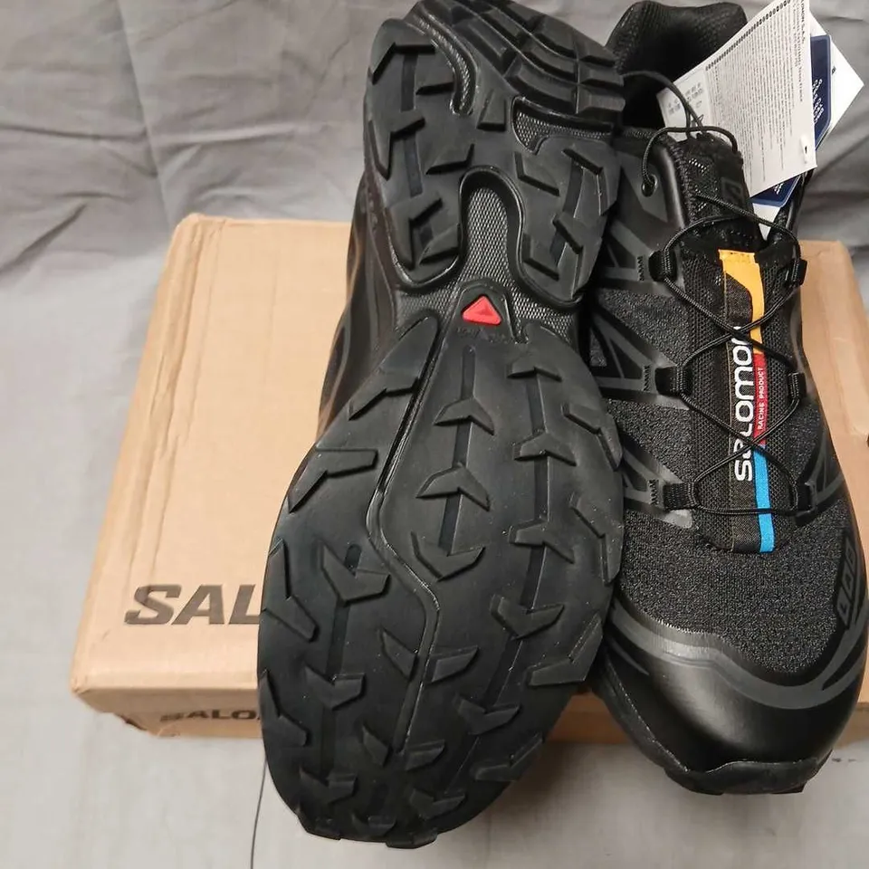 SALOMON XT-6 TRAIL RUNNING SHOES – BLACK/BLACK/PHANTOM, MEN'S UK 10.5