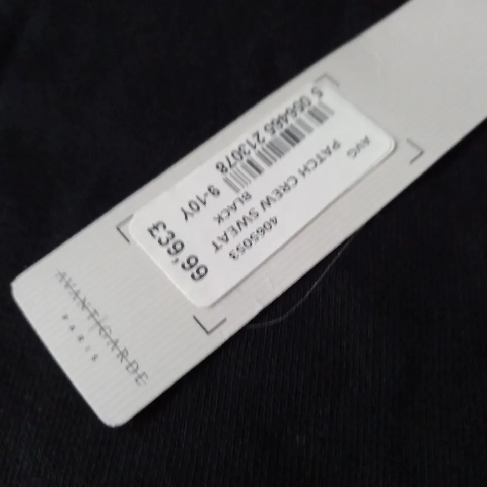 AVANT GARDE PATCH CREW SWEATER - 9-10 YEARS