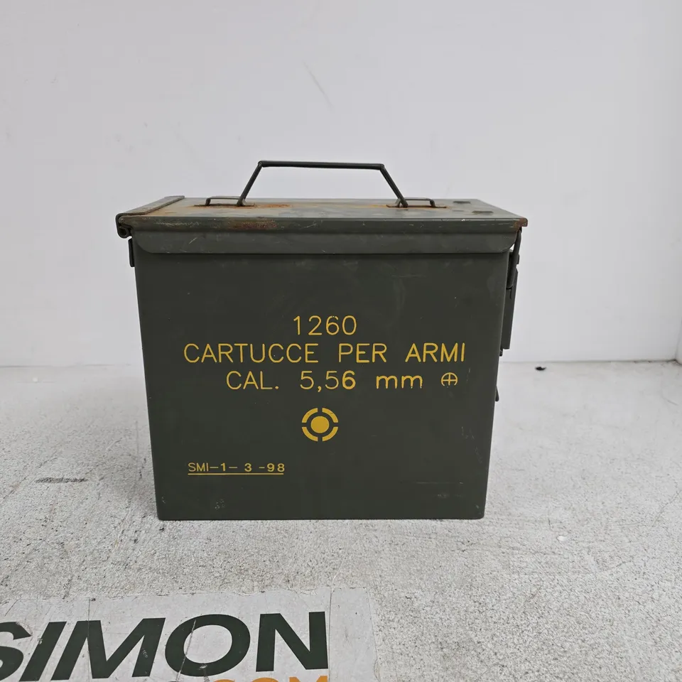 ITALIAN ARMY 5.56MM AMMUNITION STORAGE CAN