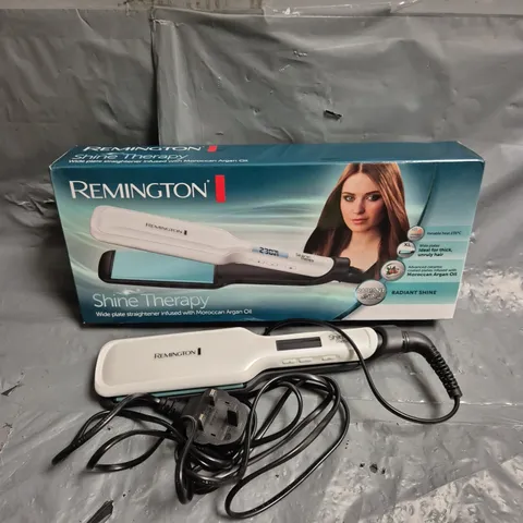 BOXED REMINGTON SHINE THERAPY WIDE PLATE STRAIGHTENER 