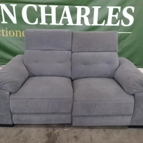 QUALITY DESIGNER 2PCS ELECTRIC RECLINER 2 SEATER SOFA - GREY FABRIC