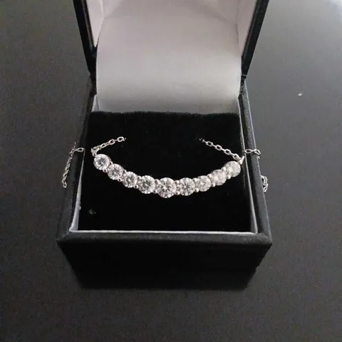 DIAMONIQUE MUT STN NECKLACE PDT PHODIUM PLATED