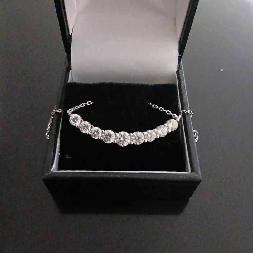 DIAMONIQUE MUT STN NECKLACE PDT PHODIUM PLATED