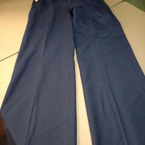 SEZANE NAVY/BUTTON DETAILED WOMENS TROUSERS - SIZE 8