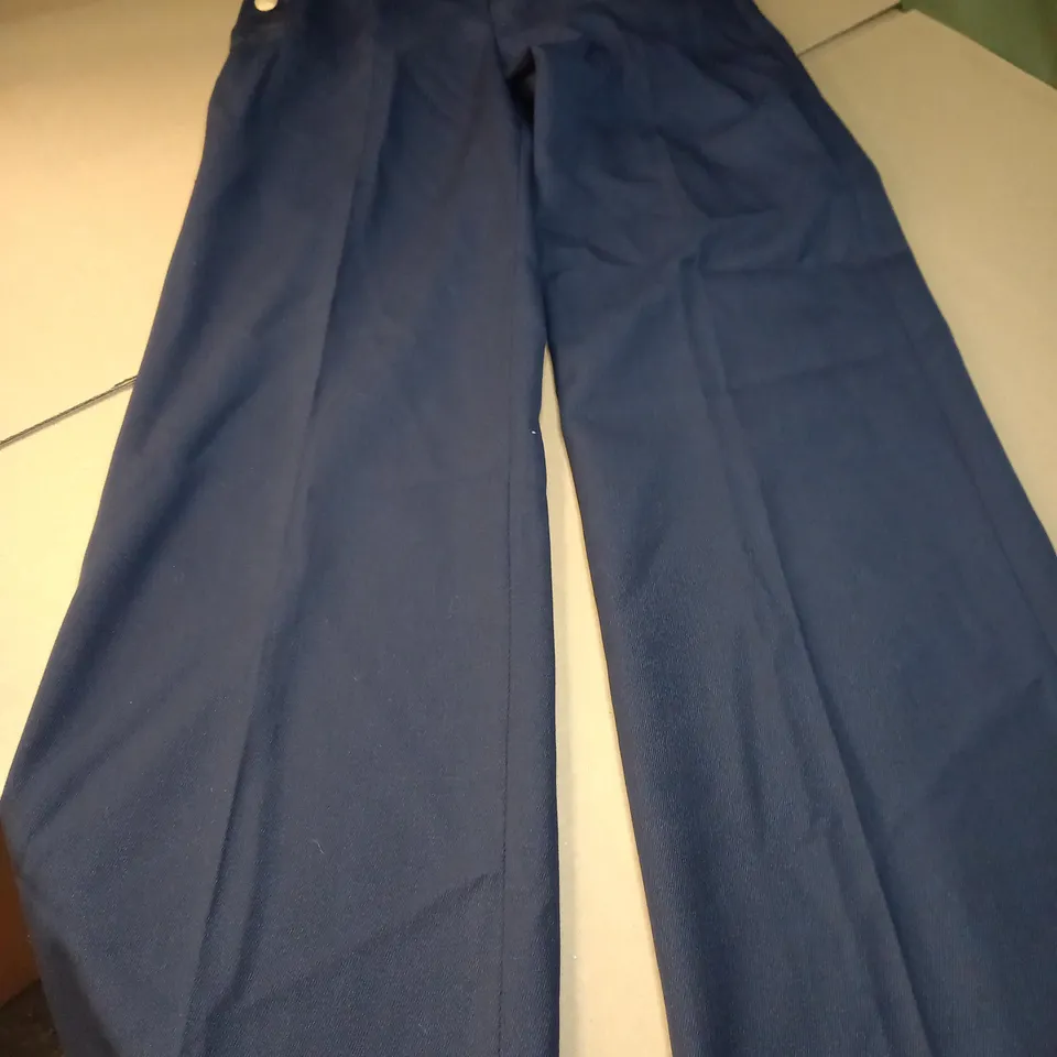 SEZANE NAVY/BUTTON DETAILED WOMENS TROUSERS - SIZE 8